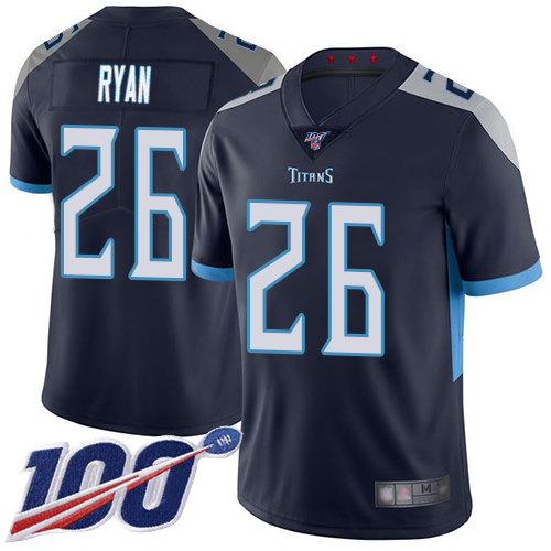 Tennessee Titans Limited Navy Blue Men Logan Ryan Home Jersey NFL Football 26 100th Season Vapor Untouchable